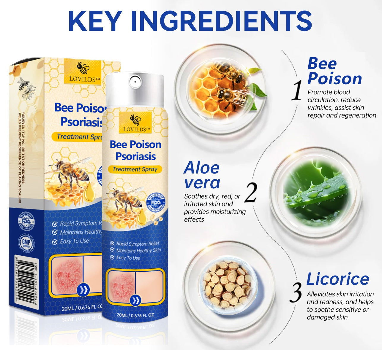 ✨【 official Brand Store】 Last Day Discount: 83% OFF 🌸 LOVILDS™ PsoriaHeal psoriasis Spray pro