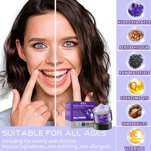 HZA (ADA recommended)Teeth Restoration Mineral Powder💎(𝐋𝐢𝐦𝐢𝐭𝐞𝐝 𝐭𝐢𝐦𝐞 𝐝𝐢𝐬𝐜𝐨𝐮𝐧𝐭 𝐋𝐚𝐬𝐭 𝟑𝟎 𝐦𝐢𝐧𝐮𝐭𝐞𝐬⏰)