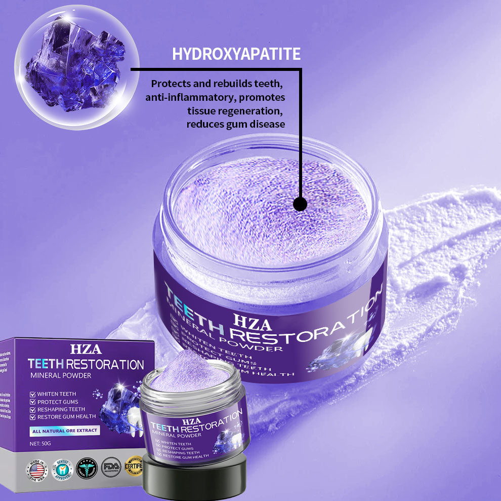 HZA (ADA recommended)Teeth Restoration Mineral Powder💎(𝐋𝐢𝐦𝐢𝐭𝐞𝐝 𝐭𝐢𝐦𝐞 𝐝𝐢𝐬𝐜𝐨𝐮𝐧𝐭 𝐋𝐚𝐬𝐭 𝟑𝟎 𝐦𝐢𝐧𝐮𝐭𝐞𝐬⏰)