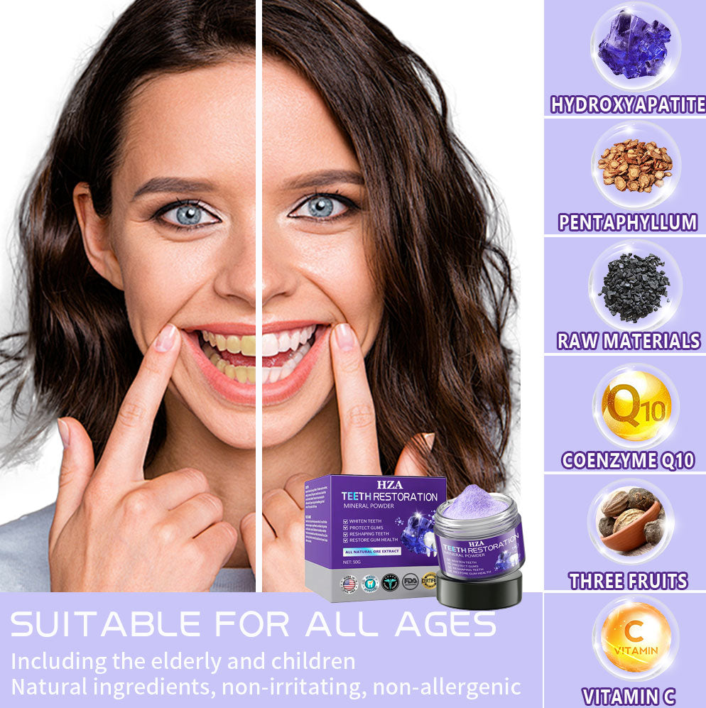 HZA (ADA recommended)Teeth Restoration Mineral Powder💎(𝐋𝐢𝐦𝐢𝐭𝐞𝐝 𝐭𝐢𝐦𝐞 𝐝𝐢𝐬𝐜𝐨𝐮𝐧𝐭 𝐋𝐚𝐬𝐭 𝟑𝟎 𝐦𝐢𝐧𝐮𝐭𝐞𝐬⏰)
